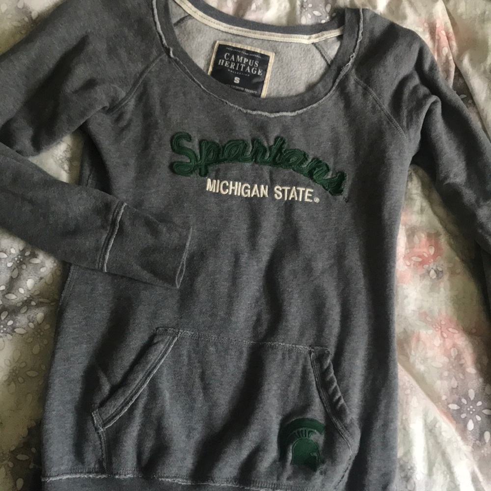 Michigan State hoodie (tunic length)